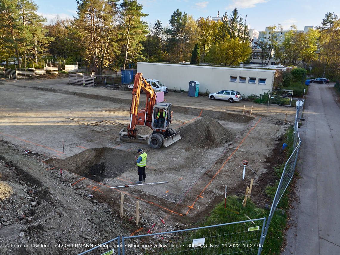 14.11.2022 - Baustelle an der Quiddestraße Haus für Kinder in Neuperlach
